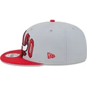 casquette-plate-grise-et-rouge-snapback-9fifty-tip-off-2023-chicago-bulls-nba-new-era