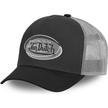 Czapka trucker czarna i szara ADEC BLK Von Dutch