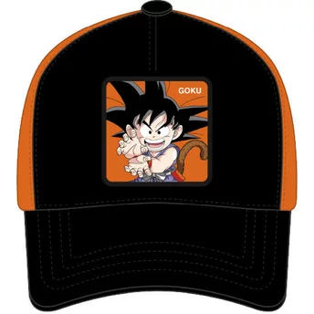 Gorra curva negra y naranja snapback Son Goku Niño DB3 GOK4 Dragon Ball de Capslab