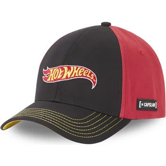 Casquette courbée noire et rouge snapback HTW1 LO2 Hot Wheels Capslab