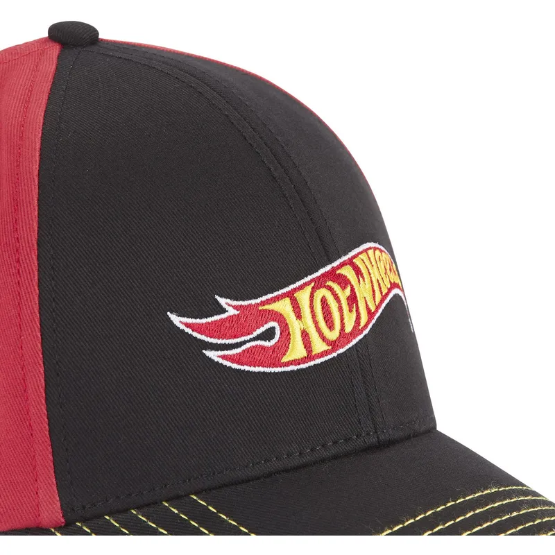 cappellino-curvo-nero-e-rosso-snapback-htw1-lo2-hot-wheels-di-capslab