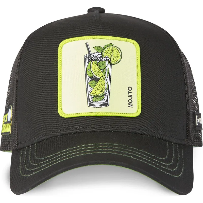 petten-gebogen-zwart-snapback-mojito-cocktails-van-capslab