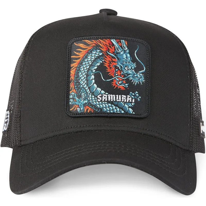 petten-gebogen-zwart-snapback-draak-beasts-van-capslab