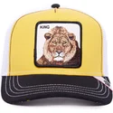 gul-vit-och-svart-truckerkeps-lejon-king-mv-lion-the-farm-mvp-fran-goorin-bros