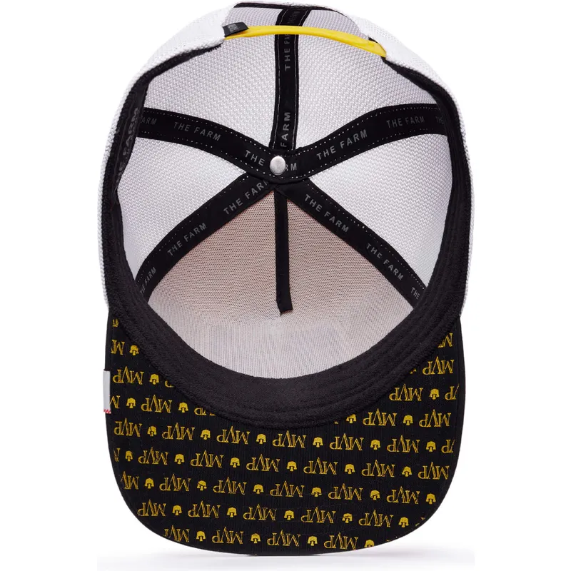 trucker-kasket-gul-hvid-og-sort-love-king-mv-lion-the-farm-mvp-fra-goorin-bros