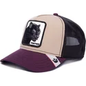 casquette-trucker-beige-et-violette-panthere-mv-panther-the-farm-mvp-goorin-bros