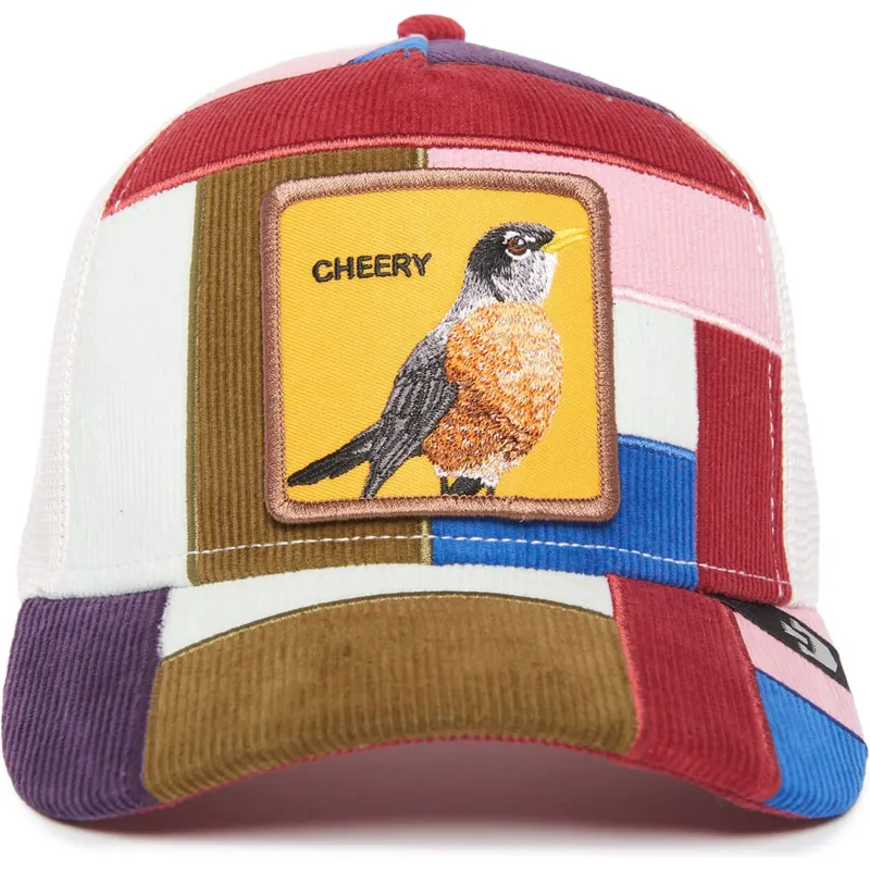petten-gebogen-meerkleurig-snapback-cheery-right-side-of-the-bed-the-farm-patchwork-the-farm-van-goorin-bros