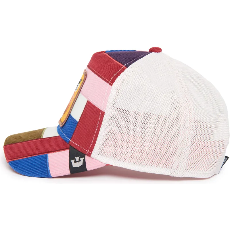 petten-gebogen-meerkleurig-snapback-cheery-right-side-of-the-bed-the-farm-patchwork-the-farm-van-goorin-bros