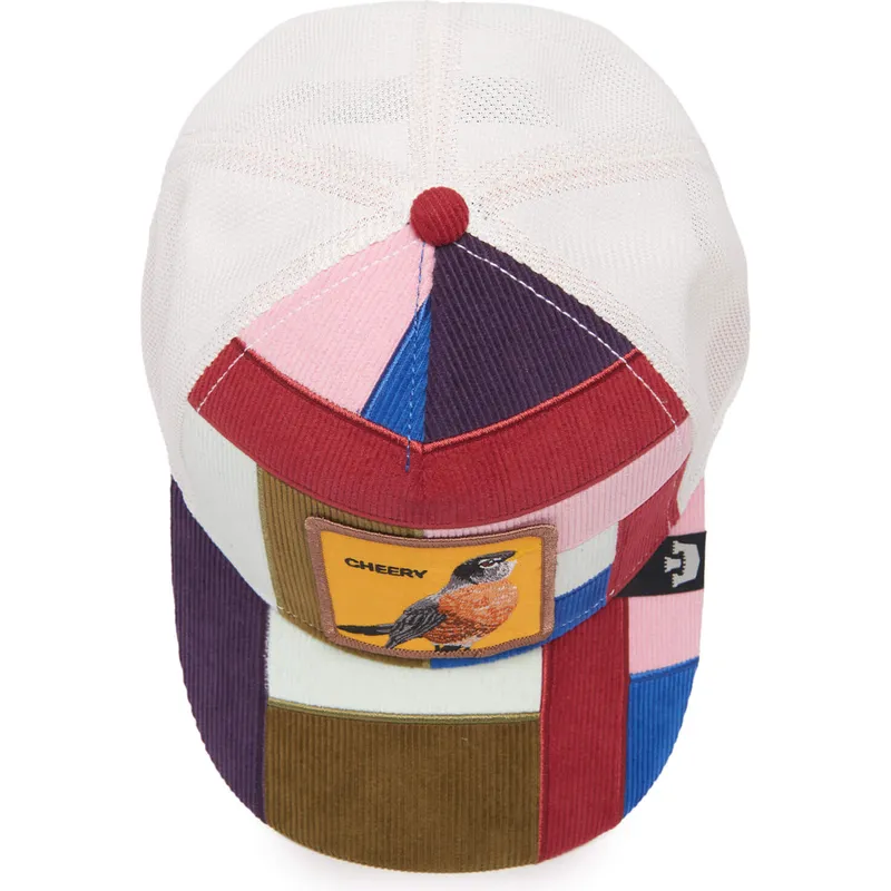 petten-gebogen-meerkleurig-snapback-cheery-right-side-of-the-bed-the-farm-patchwork-the-farm-van-goorin-bros