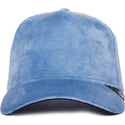 casquette-trucker-bleue-velour-blank-goorin-bros