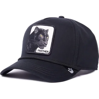 Casquette courbée noire snapback panthère Panther 100 The Farm All Over Canvas Goorin Bros.