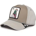 szara-czapka-z-zakrzywionym-daszkiem-snapback-z-golebiem-homie-pigeon-100-the-farm-all-over-canvas-od-goorin-bros