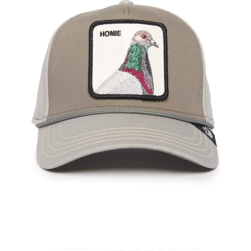 gra-kurvad-snapback-keps-duva-homie-pigeon-100-the-farm-all-over-canvas-fran-goorin-bros