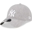 gorra-curva-gris-ajustable-9twenty-herringbone-de-new-york-yankees-mlb-de-new-era