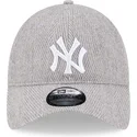 gorra-curva-gris-ajustable-9twenty-herringbone-de-new-york-yankees-mlb-de-new-era