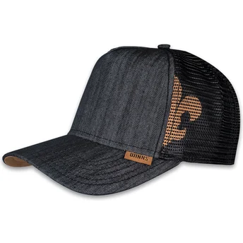 Petten gebogen zwart snapback HFT Linen 2014 van Djinns