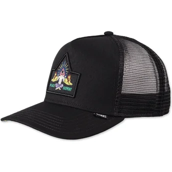 Casquette trucker noire Peace & Harmony HFT Djinns