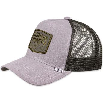 Casquette trucker marron et verte Hippy Canvas HFT Djinns