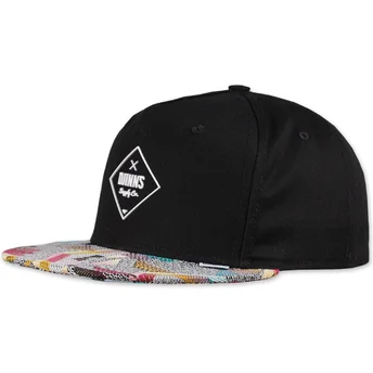 Casquette plate noire snapback Rubber Aztek Djinns