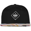 djinns-sort-flad-snapback-kasket-med-aztek-gummimotiv