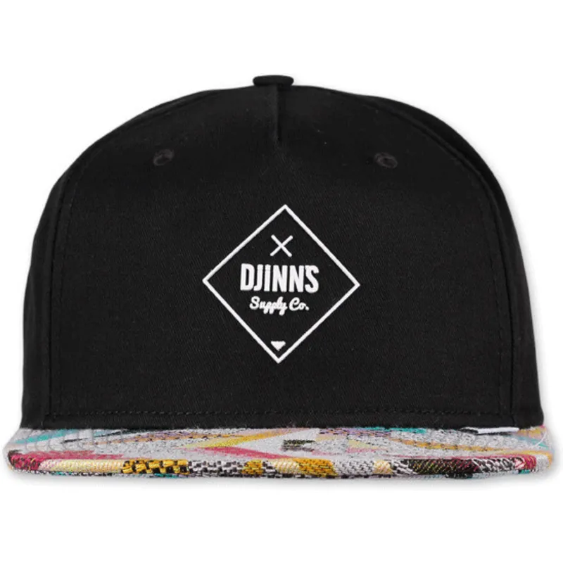 svart-platt-snapback-keps-rubber-aztek-fran-djinns