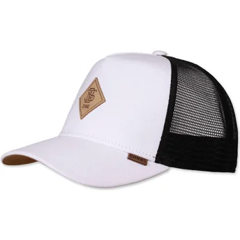 Petten gebogen wit snapback HFT Jersey Patch van Djinns
