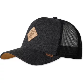 Djinns HFT Jersey Patch Dark Grey and Black Trucker Hat