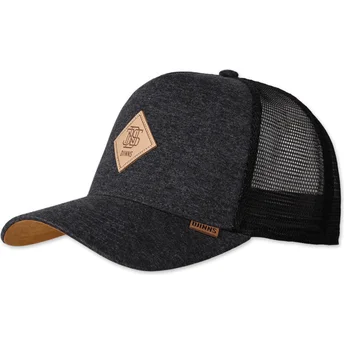 Gorra trucker mørkegrå og sort HFT Jersey Patch fra Djinns