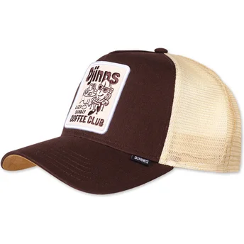Cap gebogen brown snapback van Djinns