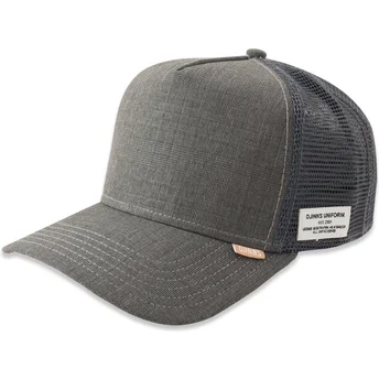 Petten gebogen grijs snapback HFT Glencheck van Djinns