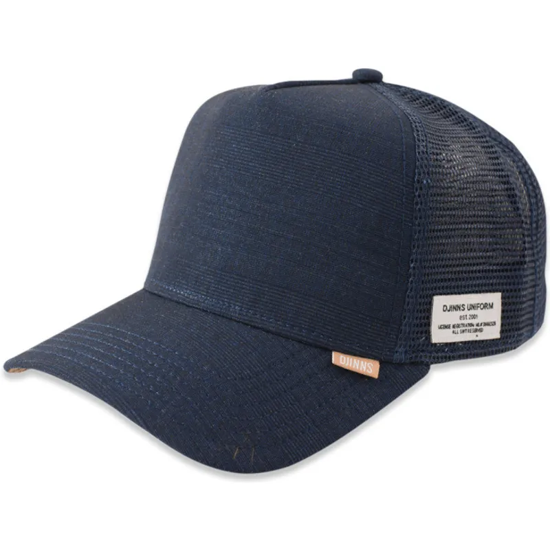 djinns-hft-glencheck-marinebla-trucker-cap