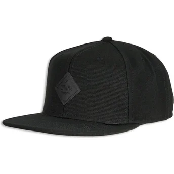 Cappello piatto nero snapback Monochrome di Djinns