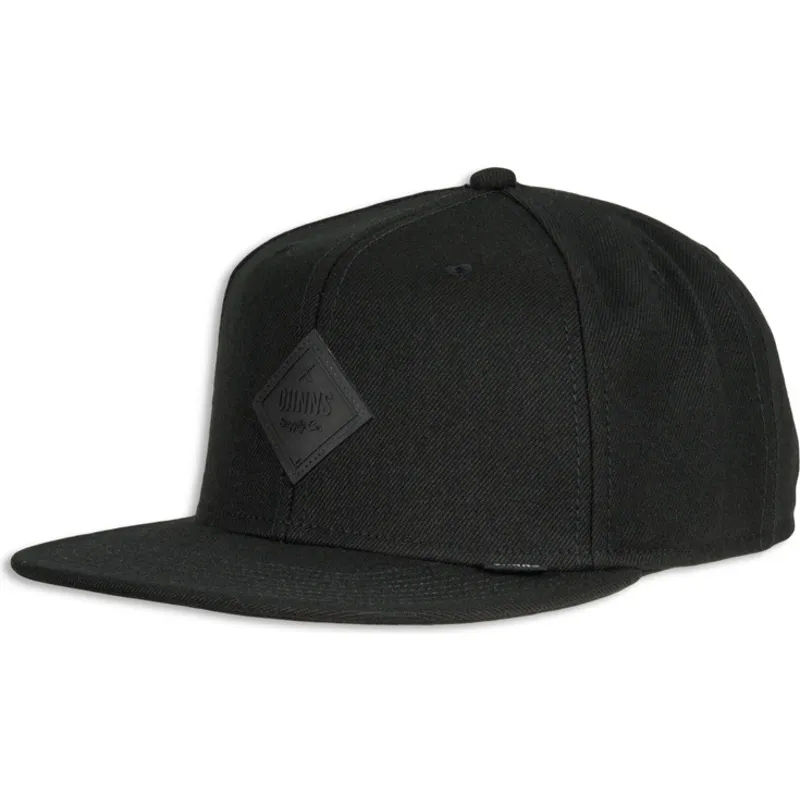 schwarze-flache-snapback-kappe-monochrome-von-djinns