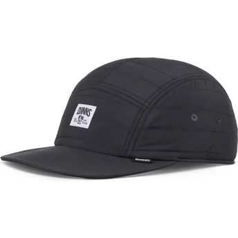 Casquette plate noire ajustable Puffy Nylon Djinns