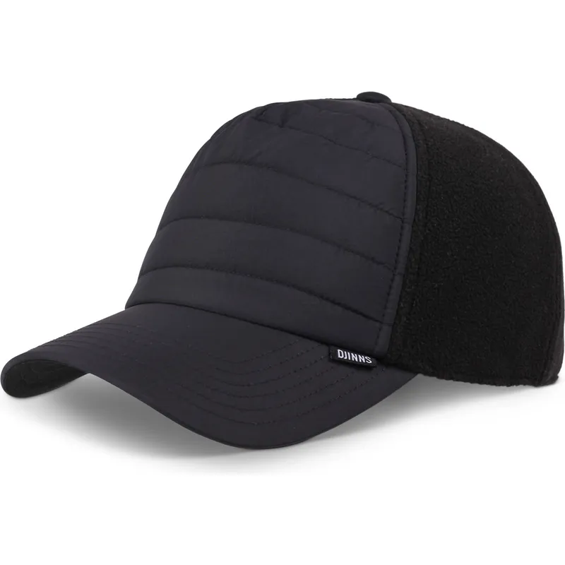 petten-gebogen-zwart-snapback-hft-puffy-nylon-van-djinns