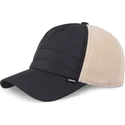 petten-gebogen-zwart-snapback-hft-puffy-nylon-van-djinns