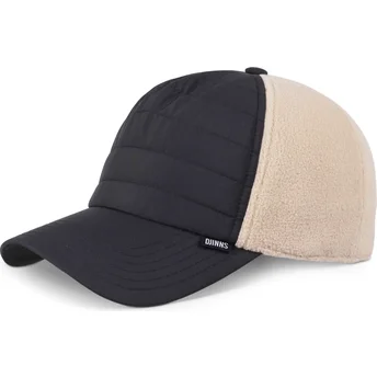 petten-gebogen-zwart-snapback-hft-puffy-nylon-van-djinns