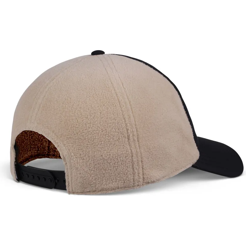 petten-gebogen-zwart-snapback-hft-puffy-nylon-van-djinns