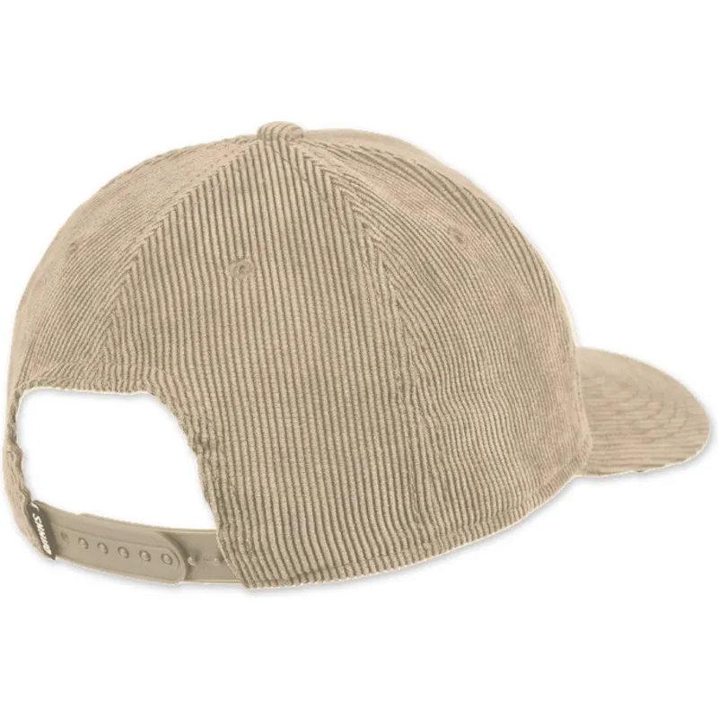 beige-gebogene-snapback-kappe-mountains-truefit-cord-von-djinns