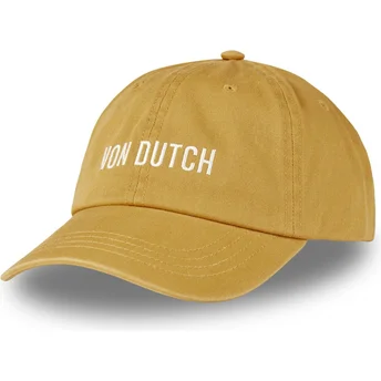 Casquette courbée jaune ajustable DC CA Von Dutch