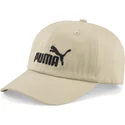 casquette-courbee-beige-ajustable-essentials-no1-puma