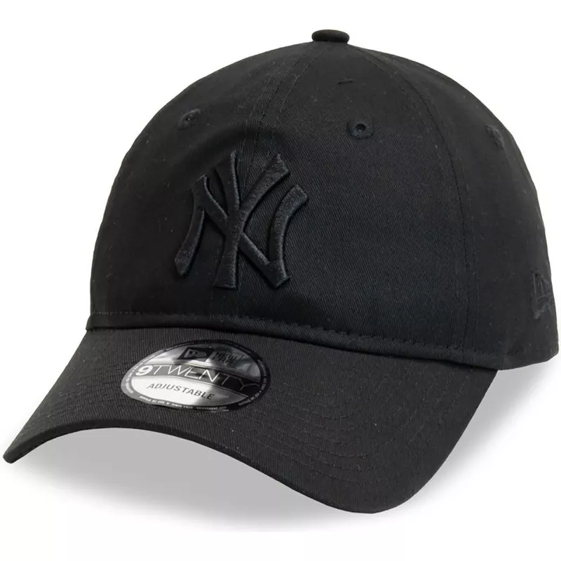 gorra-curva-negra-ajustable-con-logo-negro-9twenty-league-essential-de-new-york-yankees-mlb-de-new-era