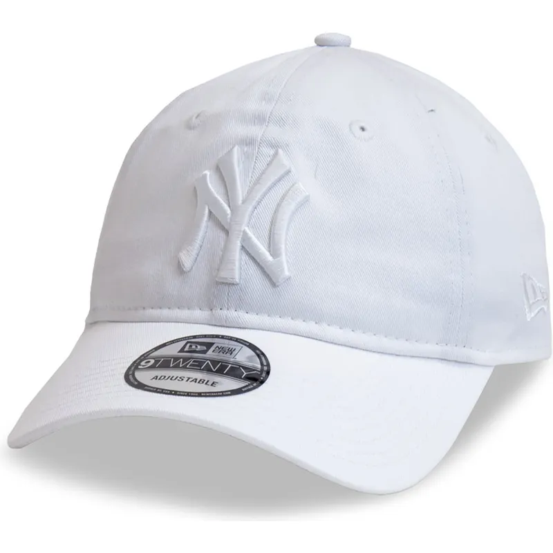 petten-gebogen-wit-verstelbare-band-9twenty-league-essential-van-new-york-yankees-mlb-van-new-era