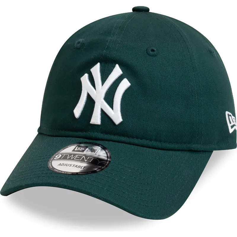 casquette-courbee-verte-fonce-ajustable-9twenty-league-essential-new-york-yankees-mlb-new-era