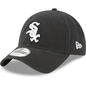 casquette-courbee-noire-ajustable-9twenty-core-classic-chicago-white-sox-mlb-new-era