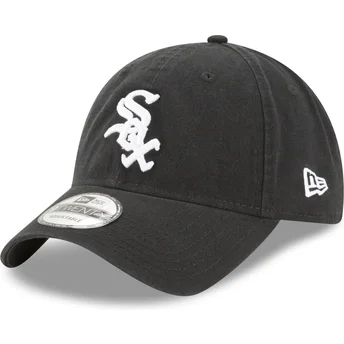 Sort justerbar buet kasket 9TWENTY Core Classic fra Chicago White Sox MLB fra New Era