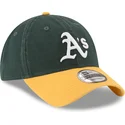 casquette-courbee-verte-et-jaune-ajustable-9twenty-core-classic-oakland-athletics-mlb-new-era