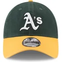 casquette-courbee-verte-et-jaune-ajustable-9twenty-core-classic-oakland-athletics-mlb-new-era