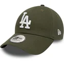 casquette-courbee-verte-ajustable-9twenty-league-essential-los-angeles-dodgers-mlb-new-era