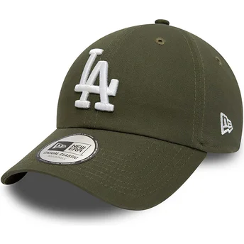 Zielona zakrzywiona regulowana czapka 9TWENTY League Essential Los Angeles Dodgers MLB od New Era
